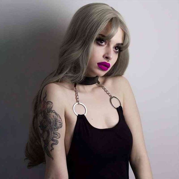 

gothic bodysuit skinny chain halter black bodysuit women slim fit female jumpsuit solid streetwear cool ladies romper, Black;white