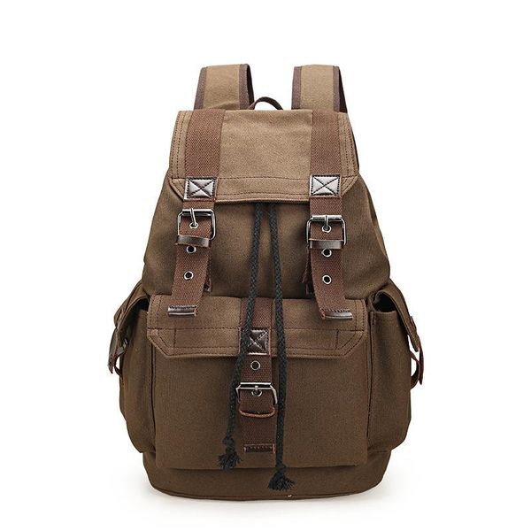 

backpack weysfor canvas men's school rucksack men drawstring backpacks women travel shoulder bagpack teenagers lapback pack