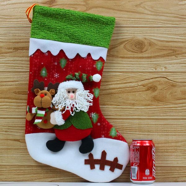 

christmas decorations stockings hanging tree decoration 2021 year candy bag gifts santa snowman socks stocking xmas ornament