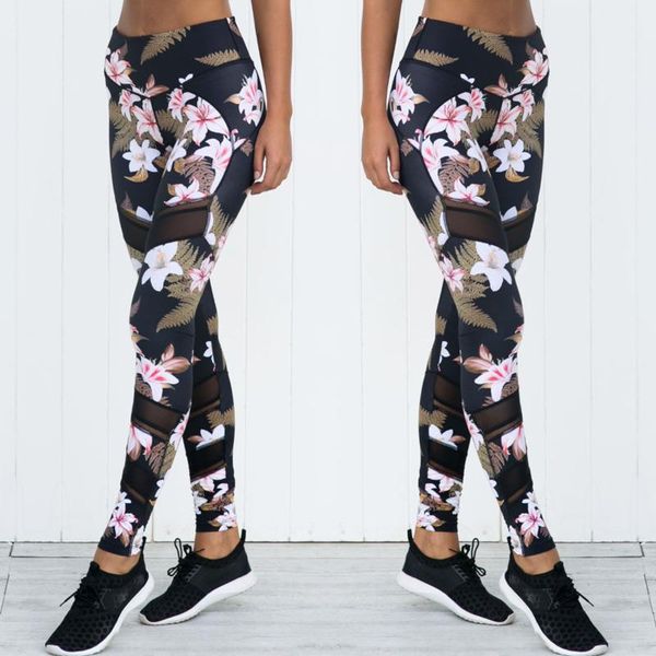

women's pants & capris women printed clothing festivals classics elegance floral sport running trouser harajuku joggers, Black;white