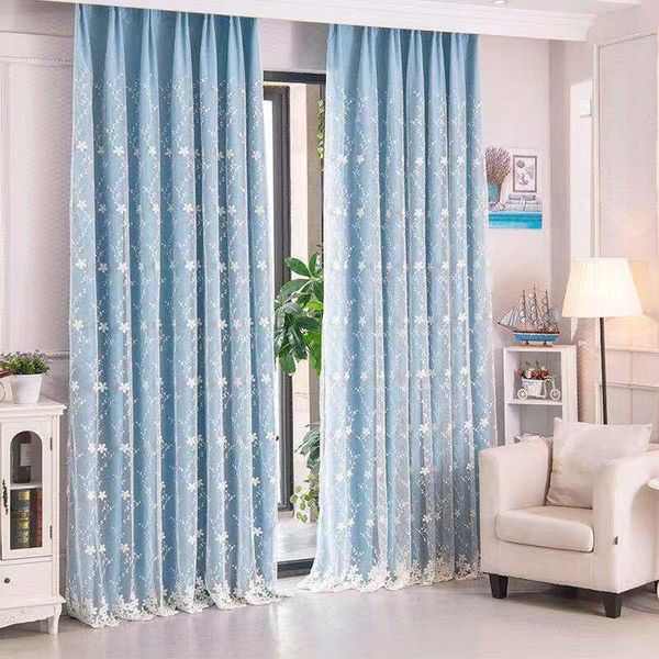

curtain & drapes gauze bedroom double layer shading european high grade milk living room wedding window customized one