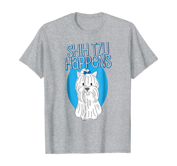 

funny dog lover shih tzu shitzu t-shirt cute rescue dog gif, White;black