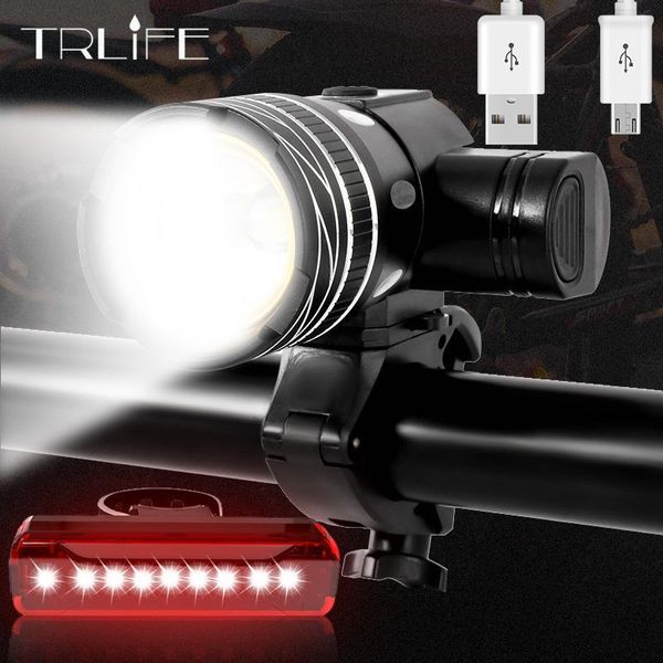 

bike lights 2400mah led bicycle light 2000 lumen 3 modes usb charge aluminum alloy cycling waterproof accessory1