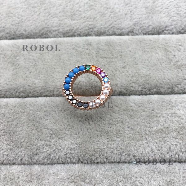 

cluster rings spanish bear boutique s925 sterling silver ring, colorful gold-plated tones, add layering, exquisite and elegant, eye-catching, Golden;silver
