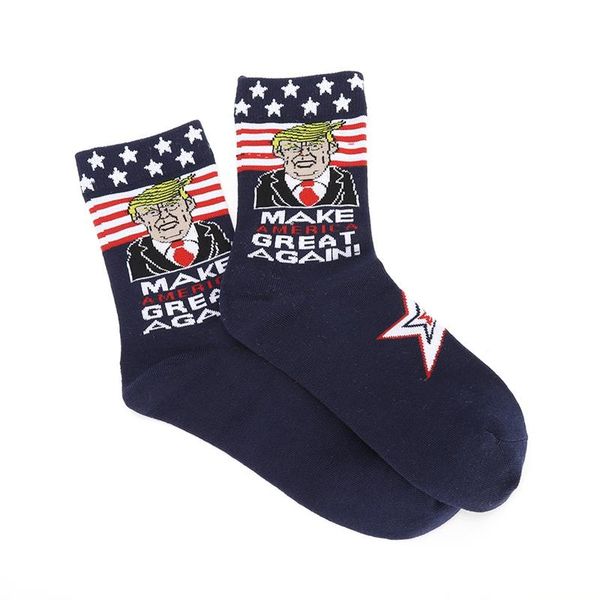 

sports socks casual printed cotton spandex hosiery footwear for 2021 american president election accessories, Black