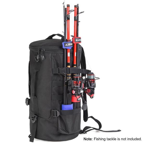 

fishing accessories 23l larger capacity backpack outdoor travel rod reel tackle bag shoulder multi-purpose luggage panniers