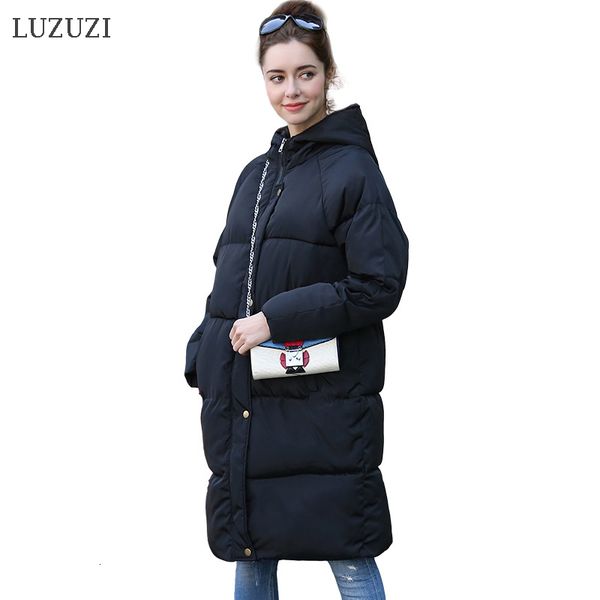

2021 new women's parka thick large size winter coat women korean hooded long female jacket ore0, Black