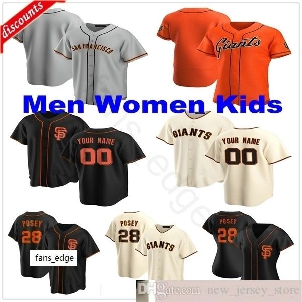 

custom 2020 baseball men women kids youth #28 buster posey 50 brandon crawford 10 evan longoria 47 johnny cueto stitched jerseys, Blue;black