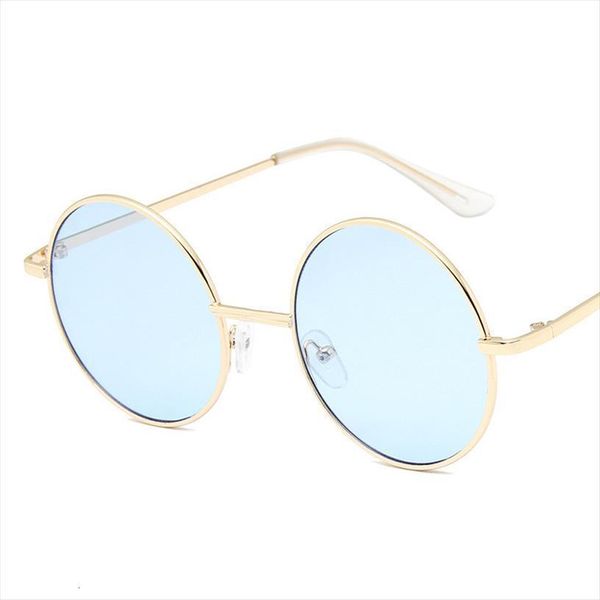 

okulary retro round sunglasses men fashion wild women brand design trend cute goggles uv400 lentes de sol mujer, White;black