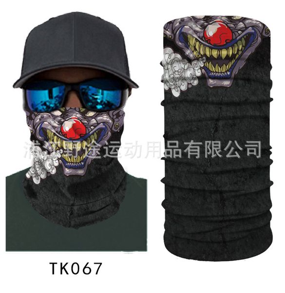 

digital clown printing multi-function magic headscarf versatile mask outdoor sports riding bib