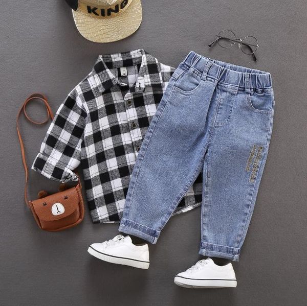 

jeans kids pants spring autumn boys baby for children girls leggings denim toddler 90-130, Blue