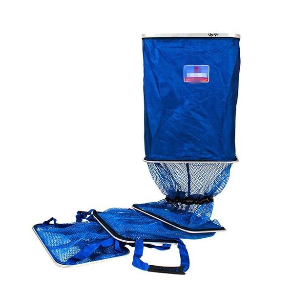 

square foldable fishing nets anti-skipping 2m-4m fish trap net small mesh fish net stockings stainless steel with nylon bag