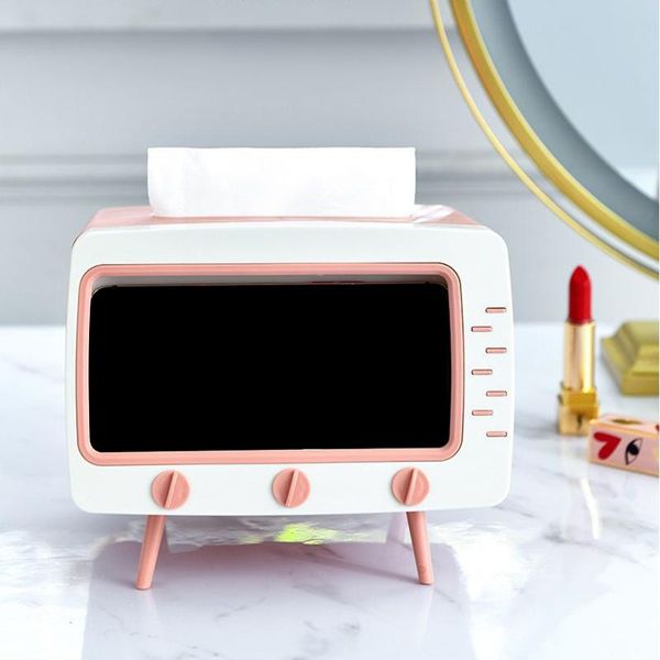 

tissue boxes & napkins mobile phone holder storage box tv dispenser napkin case with home lxy9