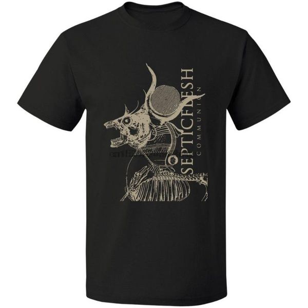 

men's t-shirts septicflesh communion logo t-shirt, White;black