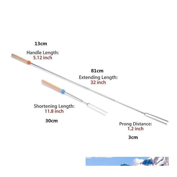 

stainless steel bbq marshmallow roasting sticks extending roaster jllwfc sport77777