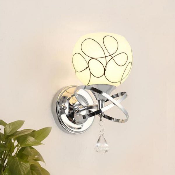 

wall lamp modern crystal glass novelty white/black foyer light loft lights