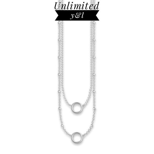 

pendant necklaces gold/silver/rose gold color link chain multilayer circle women men 925 sterling silver jewelry accessories