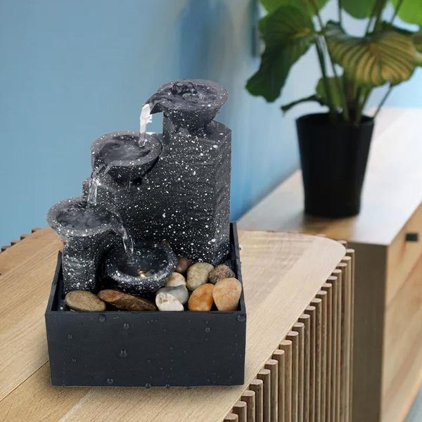 

frames indoor 4-tier relaxation tableglowing fountain automatic pump with power switch small water fountains ornament and