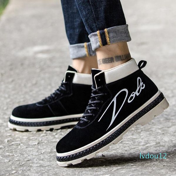 

designer- boots men fashion ankle winter motorcycle male oxfords shoes leather men's casual, Black