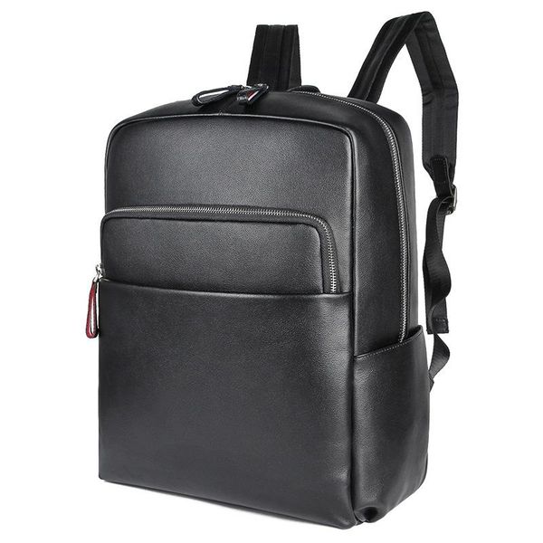 

backpack fashion black men genuine leather business bags for lapmale shool teenager boys