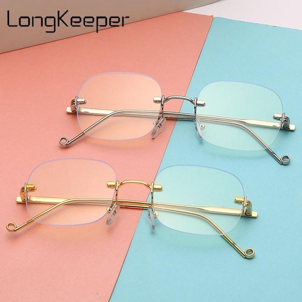 

sunglasses rimless anti blue ray glasses computer men blocking filter reduce eye strain gaming goggles transparent eyewear, White;black
