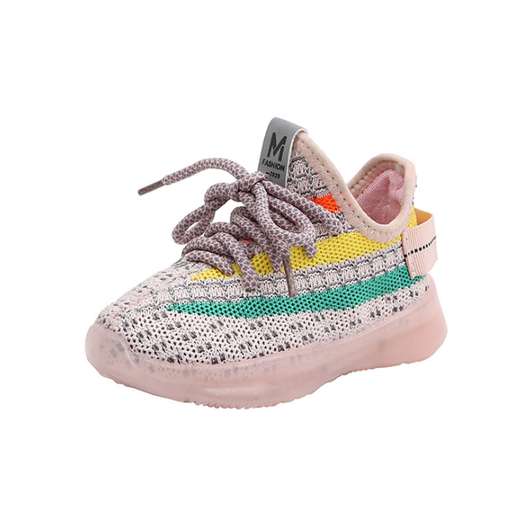 

2021 toddler shoes kids sneakers breathable knitting infant shoes 0-3 year boy girl darling coconut child sneakers, Black;red
