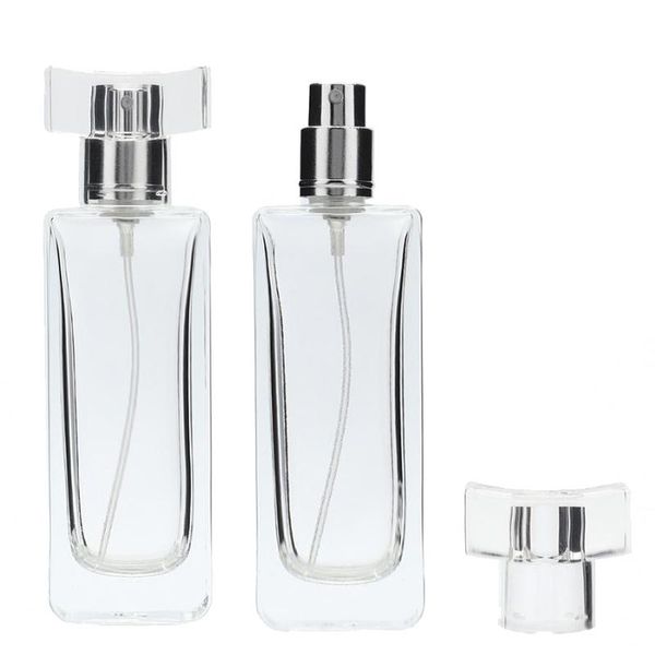 

storage bottles & jars 50pcs 28ml spray bottle clear glass skin care cosmetics travel portable sub-bottle refillable perfume fine mist atomi