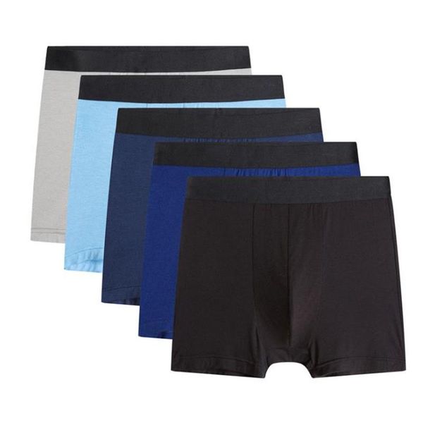 

5ps lot men's underpants brand bamboo underwear mens boxer shorts breathable male jockstrap boxers comfortable pouch panties man, Black;white