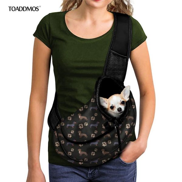 

cute animal dog dachshund pattern pet dog cat outdoor backpack carrier fashion mesh breathable messenger shoulder bags pack bags