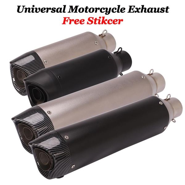 

motorcycle exhaust system 51mm universal muffler titanium alloy pipe escape moto without db killer for nc750x gy6 msx125 r6 r1 mt07 r25