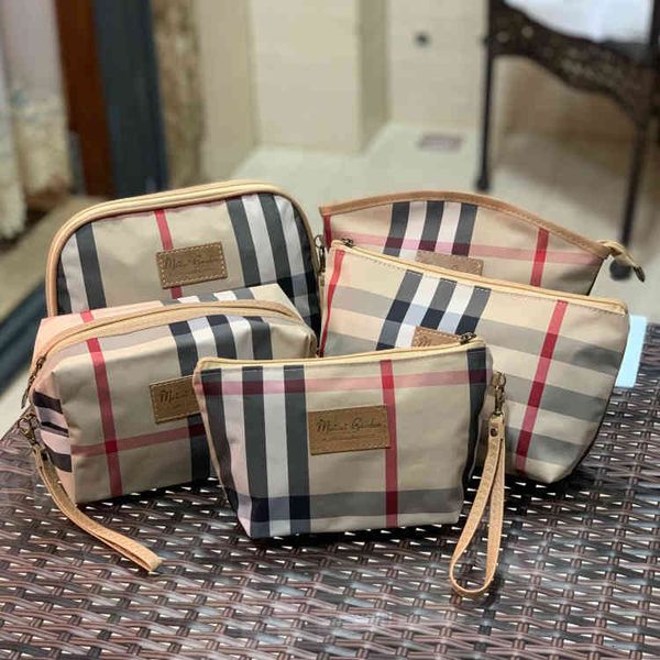 

cosmetic bags handbags korean checkered waterproof portable storage small mobile phone zero wallet