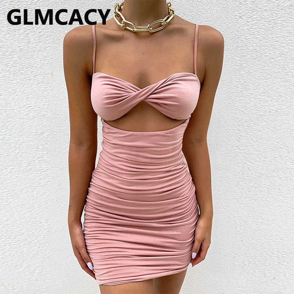 

spaghetti strap backless ruched bodycon dress 210702, Black;gray