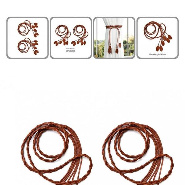 

other home decor comfortable 1 pair classical faux leather curtain straps tiebacks handmade for