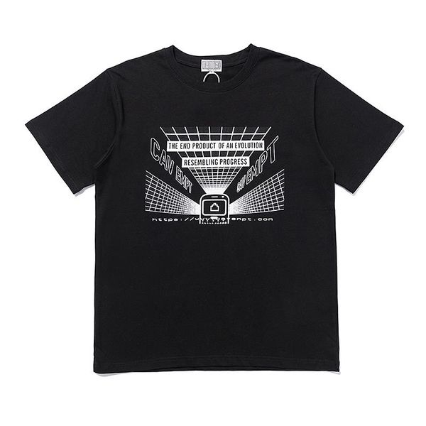 

men's t-shirts tide brand cavempt three-dimensional ce short-sleeved oversize men women couples cotton t-shirt, White;black