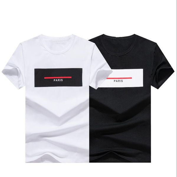 

2021 casual brand men's letter print hip hop streetwear tee shirts for summer men pullover t-shirt short sleeve cotton #6805 t-shirt, White;black