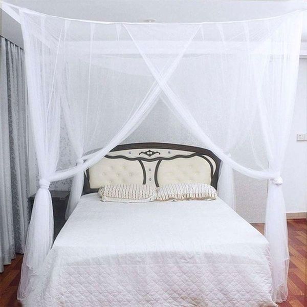 

crib netting mosquito net canopy 4-corner post student bed curtains accessories home use size 190 x 210 240cm