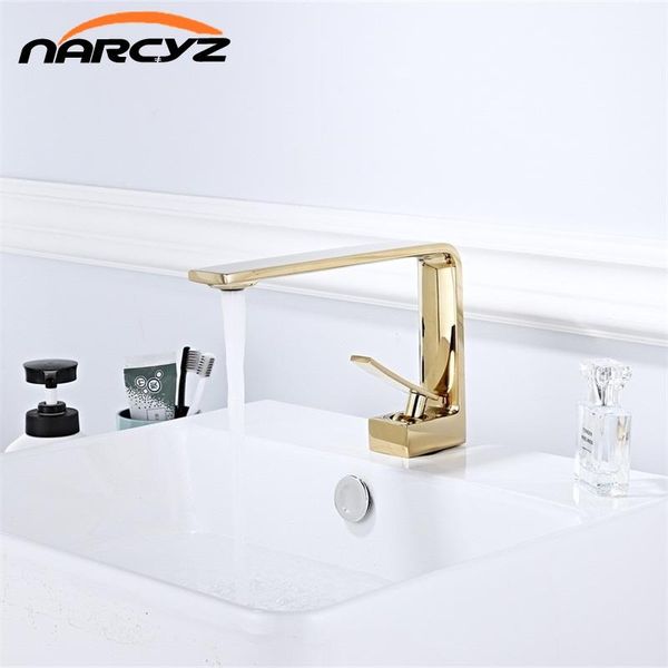 

bathroom sink faucets basin brass taps gold/white single handle mixer tap and cold quartet wash water faucet xt845