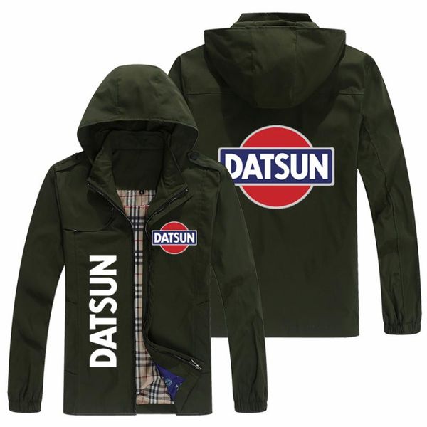 

men's jackets datsun logo print jacket boutique outdoor jacket, club custom , high-quality wear-resistant motorcycle, Black;brown