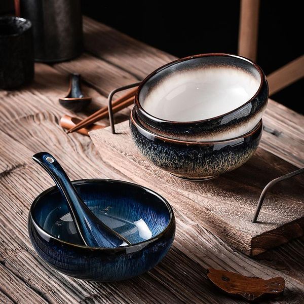 

bowls kitchen 300ml japanese ceramic rice bowl ramen salad noodle soup restaurant tableware home decoration