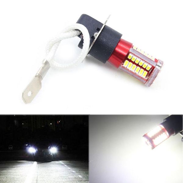 

1 pair h3 4041 smd 57 led bulbs xenon white 6000k car fog light lamp 12v-24v