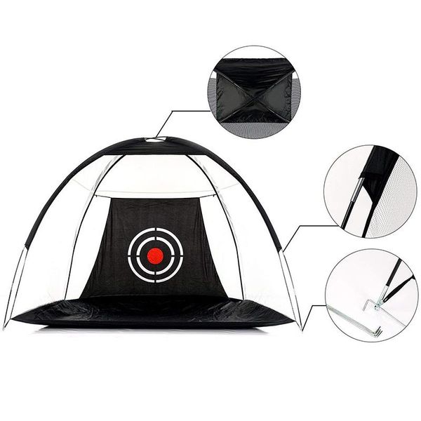 

golf training aids -up hitting practice net foldable cage with target suitable for indoor outdoor