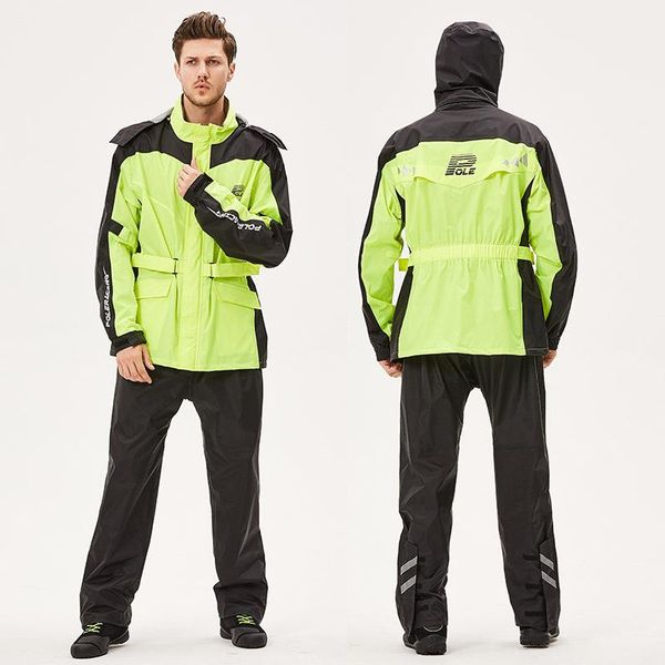 

raincoats pole rain coat outdoor sports jacket motorbike raincoat suit motocross impermeable waterproof fishing black ar820&ar836