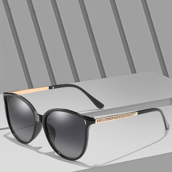 

sunglasses fashion polarized ladies women luxury cat eye gafas, White;black