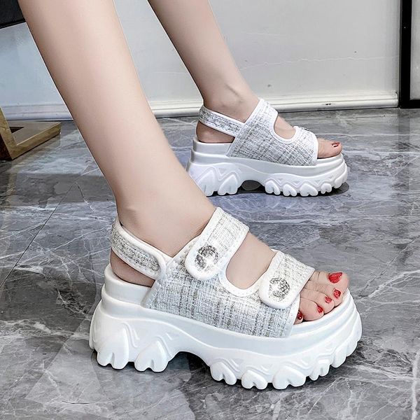 

sandals gladiator platform women's 2021 summer fashion designer women shoes chunky beach sandal wedges comfort sandalias mujer, Black