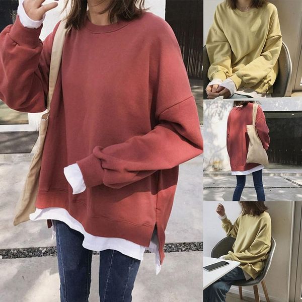 

women's hoodies & sweatshirts fashion casual loose fake 2 pieces plus velvet long sleeve sweater, Black