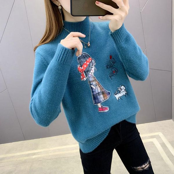 

women's sweaters women faux knitted pullovers casual warm female turtle neck winter long sleeve pull jumpers femme pullover, White;black