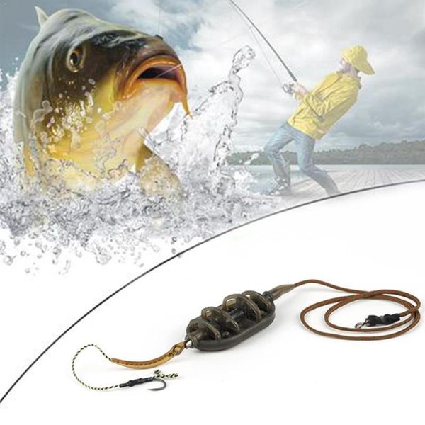 

1 set carp fishing rig hair 30g/40g/50g/60g/70g europe with hook fishing lead line carpfish group core rig set hook k7y2