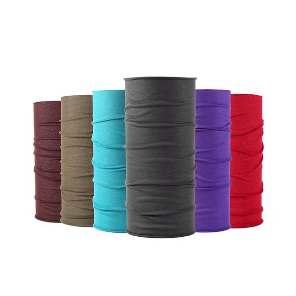 

scarves polyester sublimation printing multifunctional plain color tube bandana solid neck gaiter gator scarf, Blue;gray