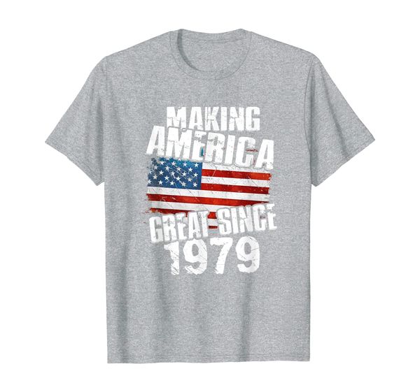 

mens making america great since 1979 tee- 40th birthday gift t-shirt, White;black