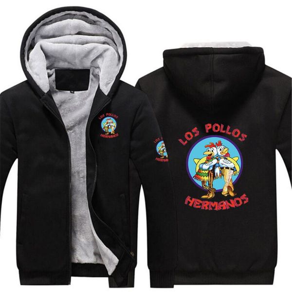 

men's hoodies & sweatshirts 2021 spring autumn breaking bad tracksuit fashion thicken velvet casual hooded warm los pollos hermanos sol, Black